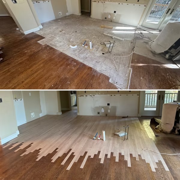 Hardwood floor installation