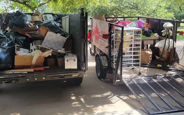 Junk and debris removal trailers